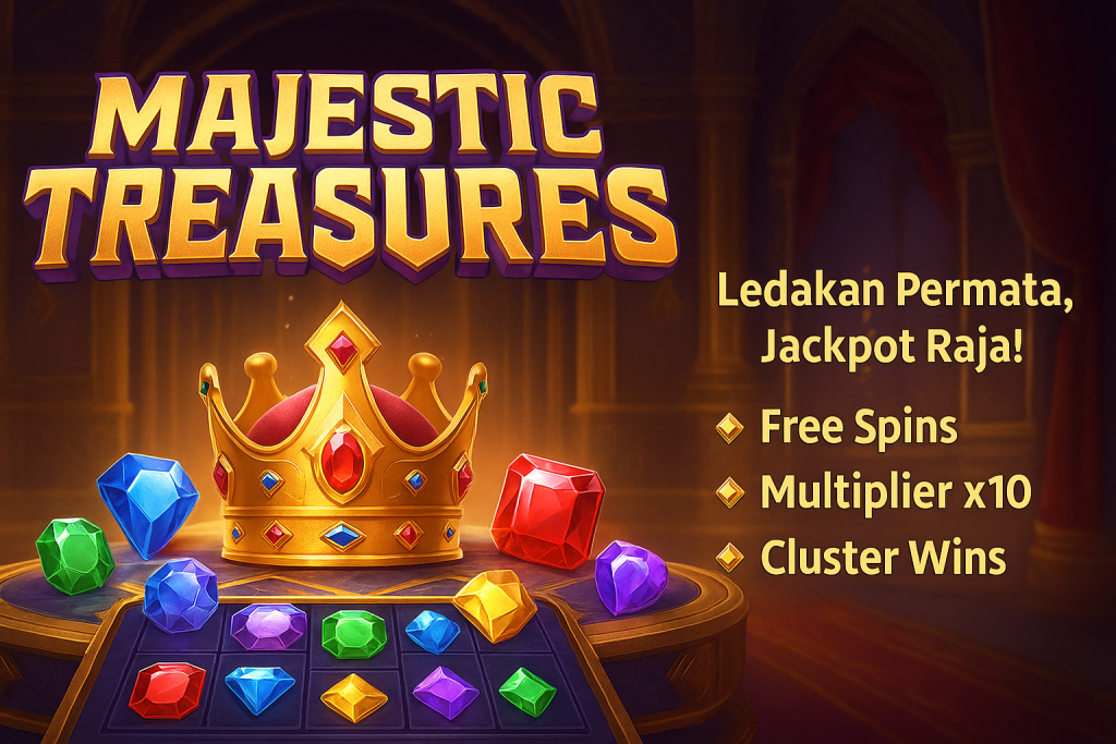 Majestic Treasures bukan hanya sekadar slot yang cantik. Ia adalah game dengan mekanisme kemenangan modern